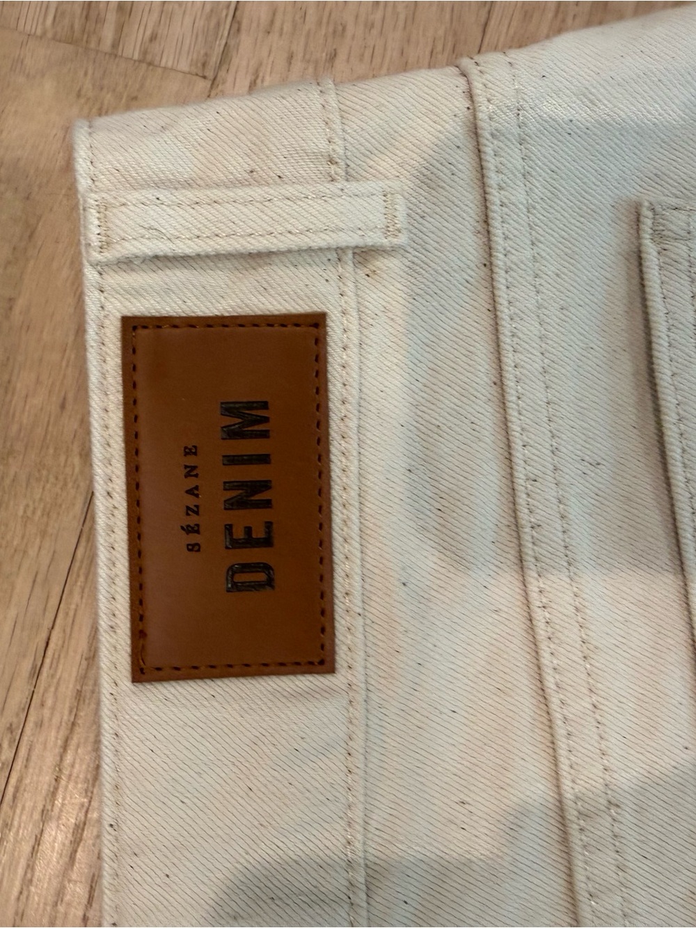 Sezane High-Rise Wide Leg Jeans in Ecru - Picture 10 of 12
